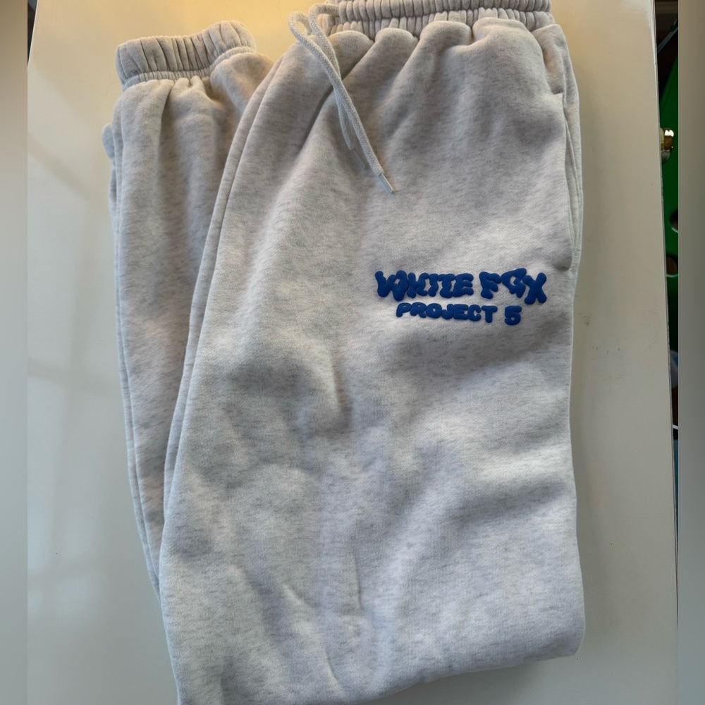 White Fox Light Gray Sweatpants